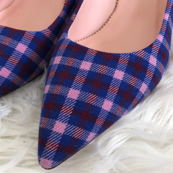NWT Jcrew pointed block heel pumps in plaid - Picture 4 of 14